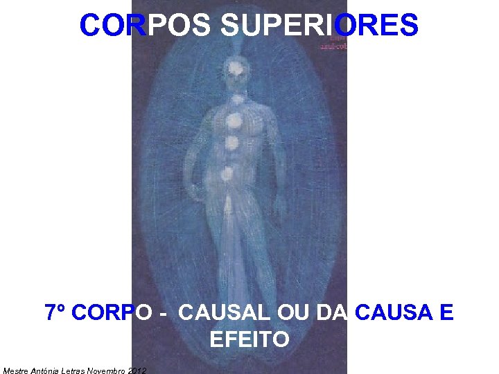 CORPOS SUPERIORES 7º CORPO - CAUSAL OU DA CAUSA E EFEITO Mestre Antónia Letras