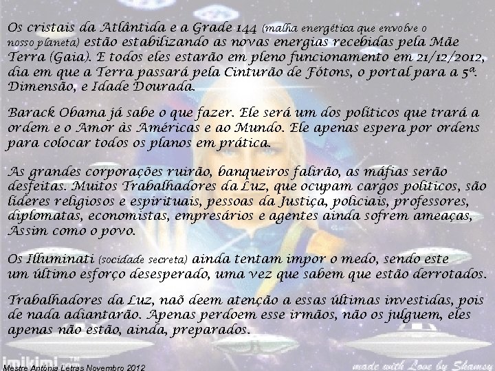 Os cristais da Atlântida e a Grade 144 (malha energética que envolve o nosso