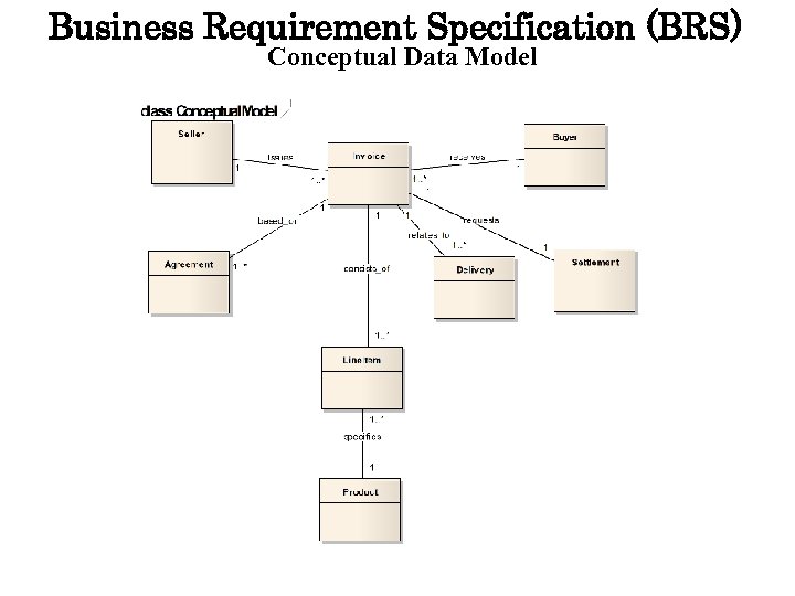 Business Requirement Specification (BRS) Conceptual Data Model 