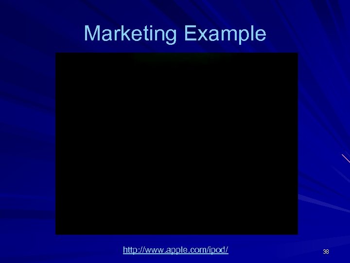 Marketing Example http: //www. apple. com/ipod/ 38 