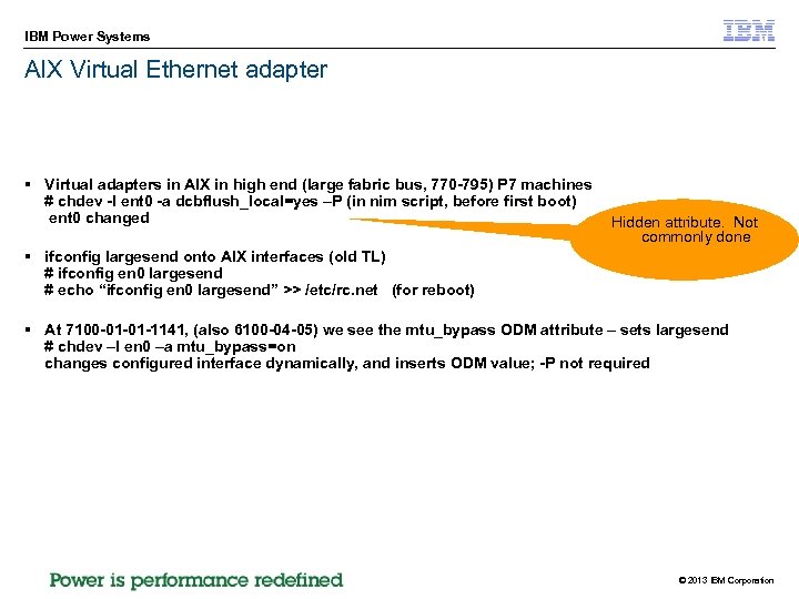 IBM Power Systems AIX Virtual Ethernet adapter § Virtual adapters in AIX in high