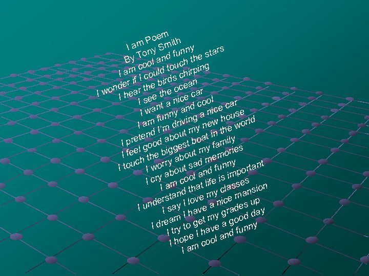 m Poe ith I am ny Sm nny s fu he star To By