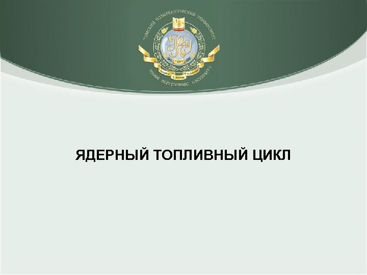 ЯДЕРНЫЙ ТОПЛИВНЫЙ ЦИКЛ 