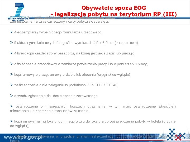 Obywatele spoza EOG - legalizacja pobytu na terytorium RP (III) pobytowej w celu wykonywania