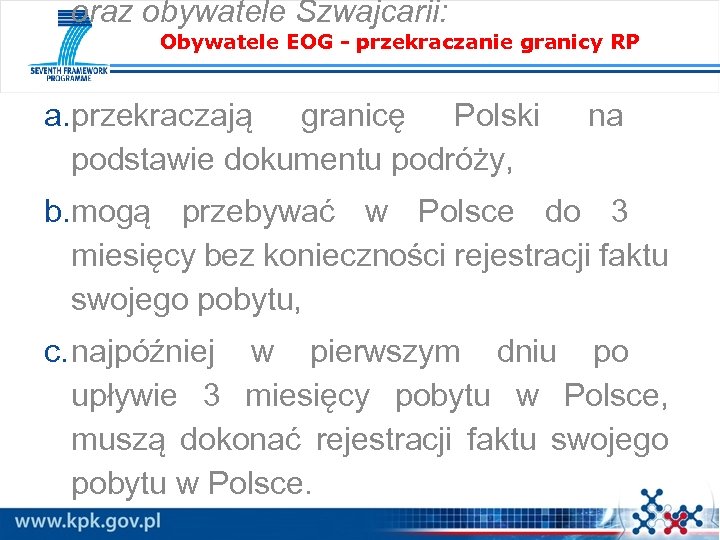 oraz obywatele Szwajcarii: Obywatele EOG - przekraczanie granicy RP a. przekraczają granicę Polski podstawie
