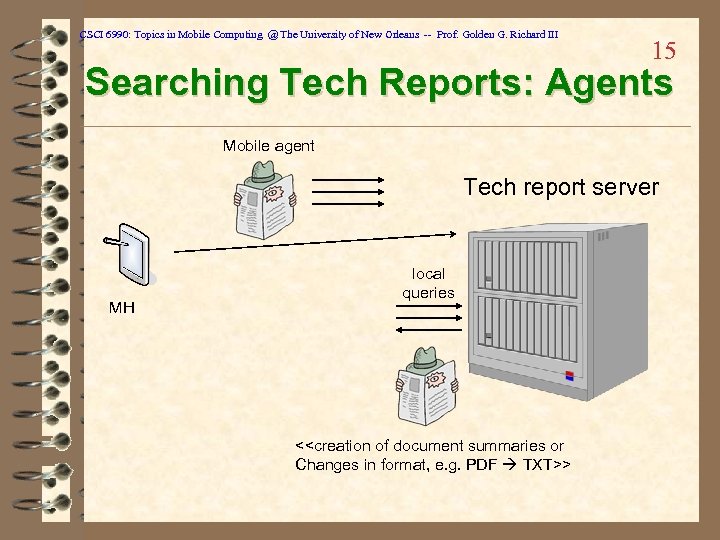 CSCI 6990: Topics in Mobile Computing @ The University of New Orleans -- Prof.