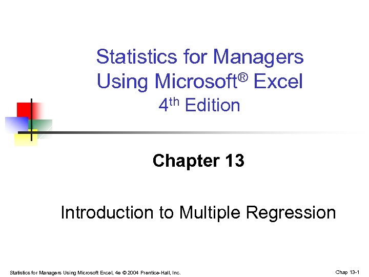 two variable regression excel