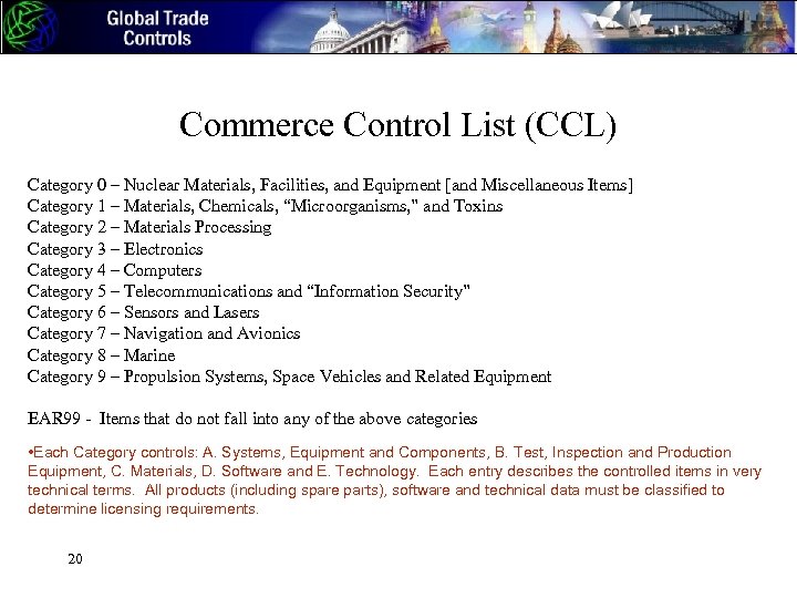 Commerce Control List (CCL) Category 0 – Nuclear Materials, Facilities, and Equipment [and Miscellaneous