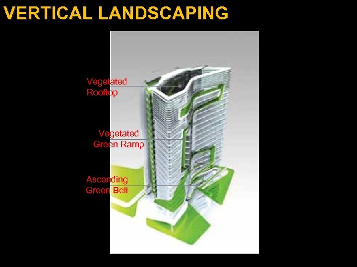 VERTICAL LANDSCAPING Vegetated Rooftop Vegetated Green Ramp Ascending Green Belt 