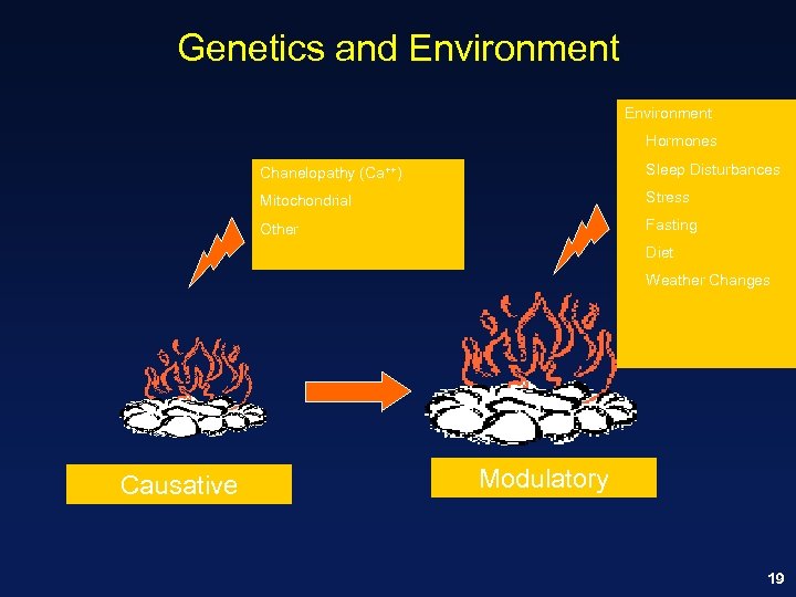 Genetics and Environment Hormones Chanelopathy (Ca++) Sleep Disturbances Mitochondrial Stress Other Fasting Diet Weather