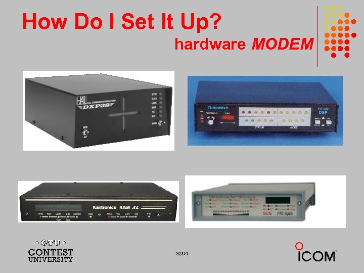 How Do I Set It Up? hardware MODEM 32/94 