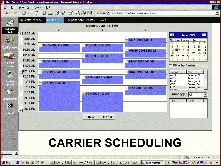 CARRIER SCHEDULING 