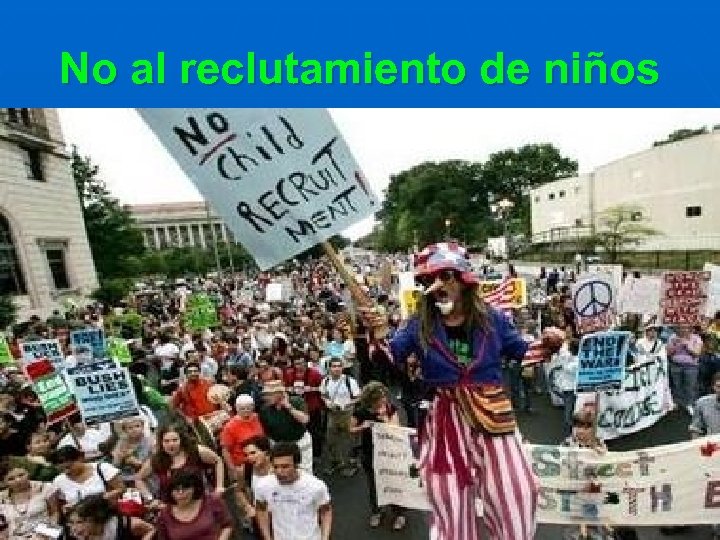 No al reclutamiento de niños 
