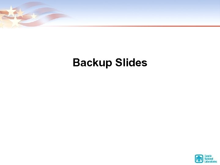 Backup Slides 