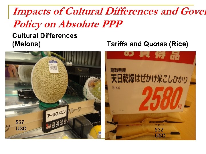 Impacts of Cultural Differences and Gover Policy on Absolute PPP Cultural Differences (Melons) $37