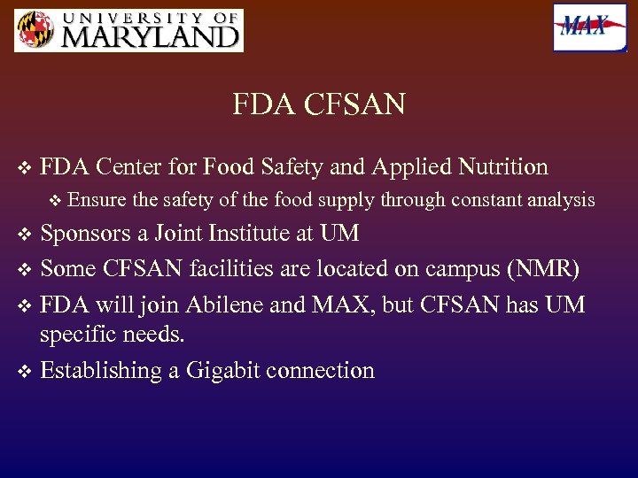 FDA CFSAN v FDA Center for Food Safety and Applied Nutrition v Ensure the