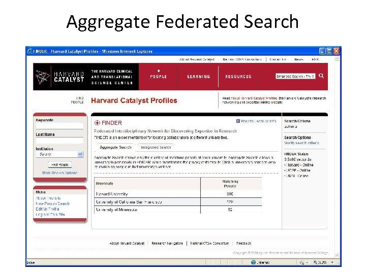 Aggregate Federated Search 