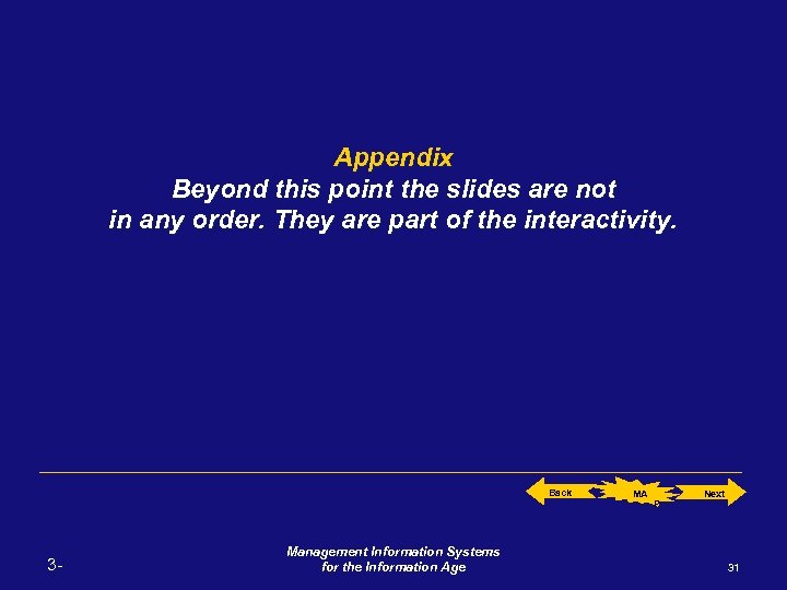 Appendix Beyond this point the slides are not in any order. They are part