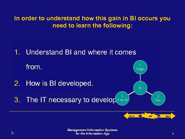 In order to understand how this gain in BI occurs you need to learn
