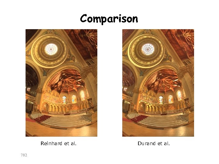 Comparison Reinhard et al. 782 Durand et al. 