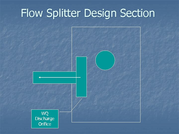 Flow Splitter Design Section WQ Discharge Orifice 