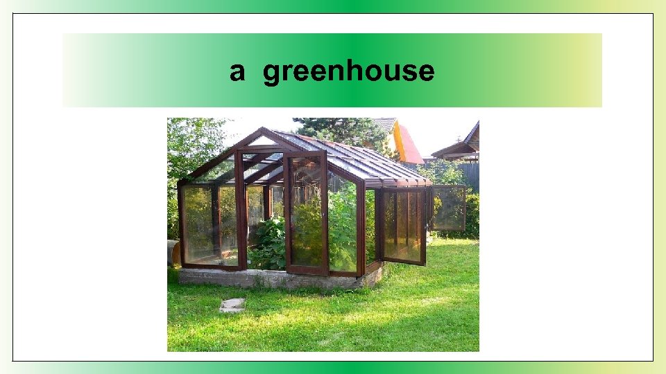 a greenhouse 