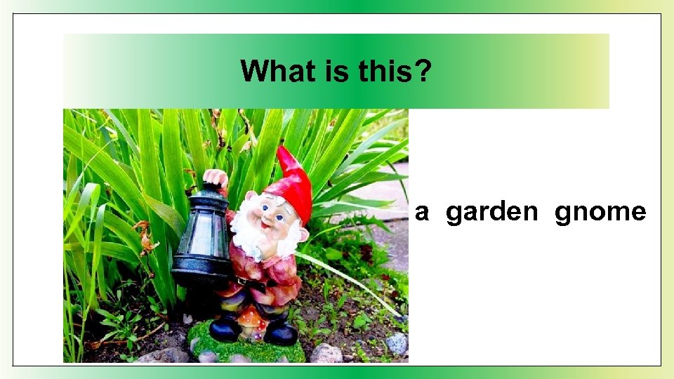 What is this? a garden gnome 