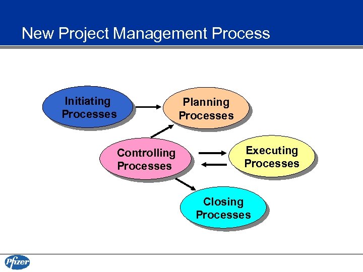 New Project Management Process Initiating Processes Controlling Processes Planning Processes Executing Processes Closing Processes
