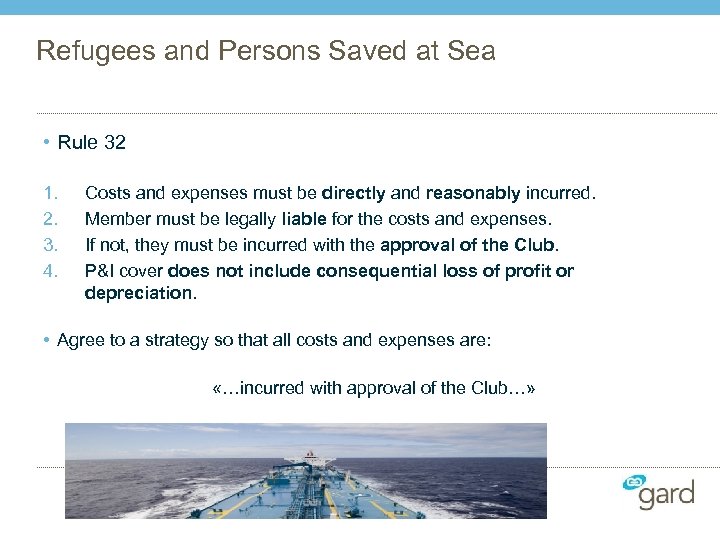 Refugees and Persons Saved at Sea • Rule 32 1. 2. 3. 4. Costs
