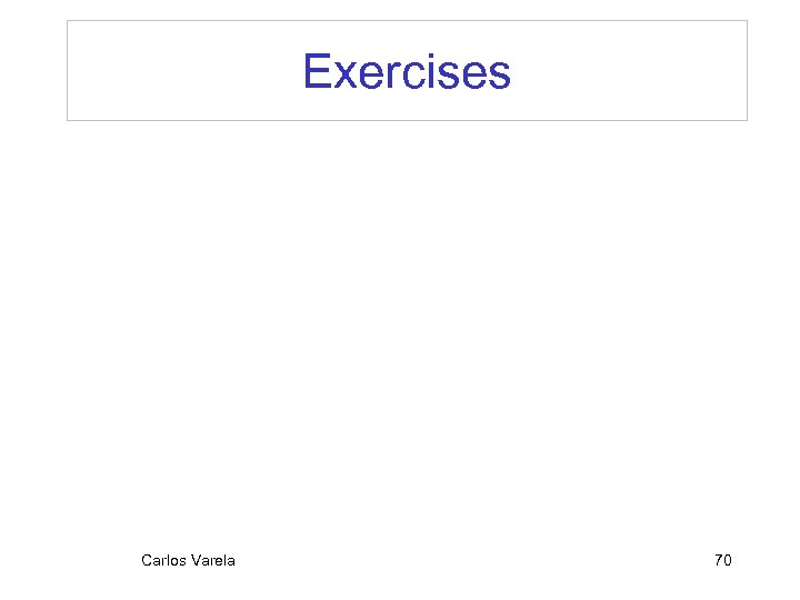 Exercises Carlos Varela 70 
