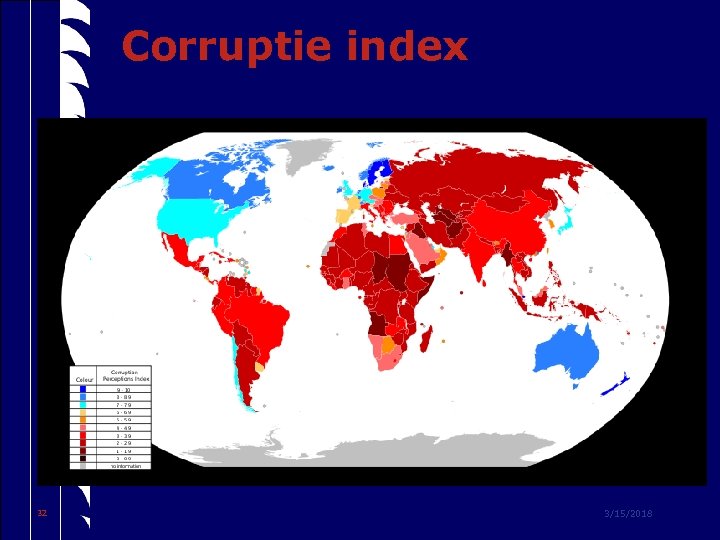 Corruptie index 32 3/15/2018 