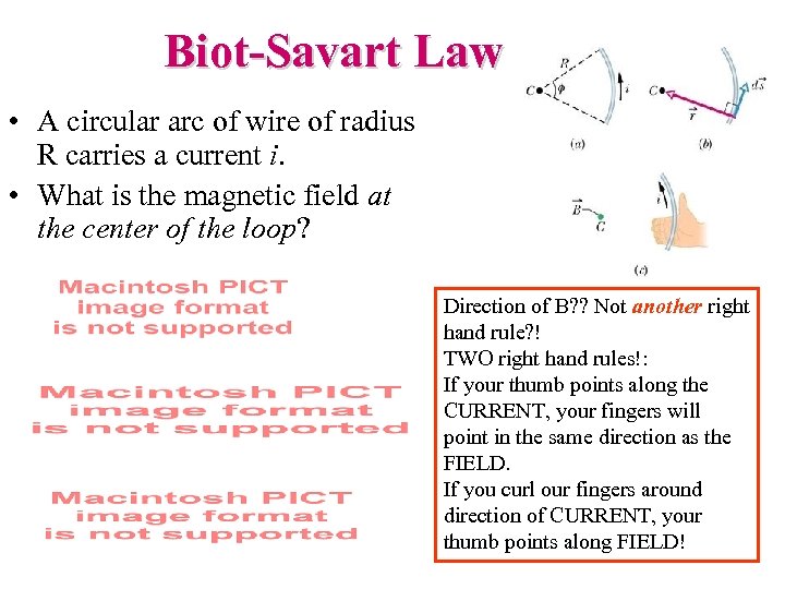 Biot-Savart Law • A circular arc of wire of radius R carries a current