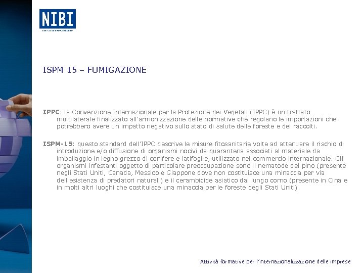ISPM 15 – FUMIGAZIONE IPPC: la Convenzione Internazionale per la Protezione dei Vegetali (IPPC)