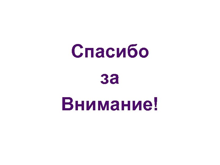 Спасибо за Внимание! 