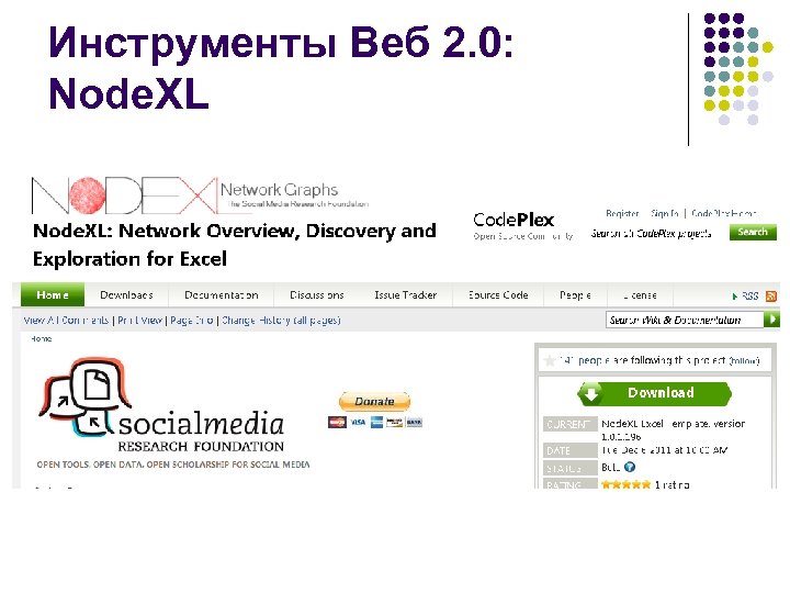 Инструменты Веб 2. 0: Node. XL 