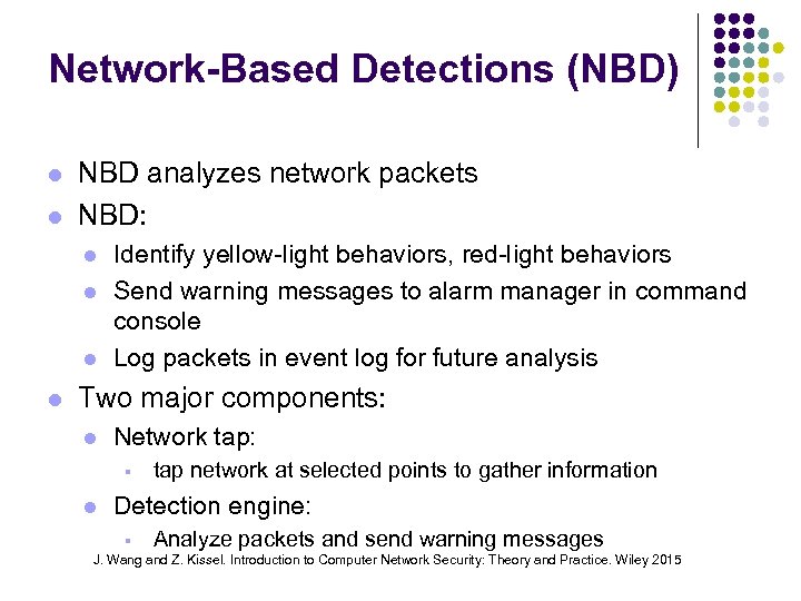 Network-Based Detections (NBD) NBD analyzes network packets NBD: Identify yellow-light behaviors, red-light behaviors Send