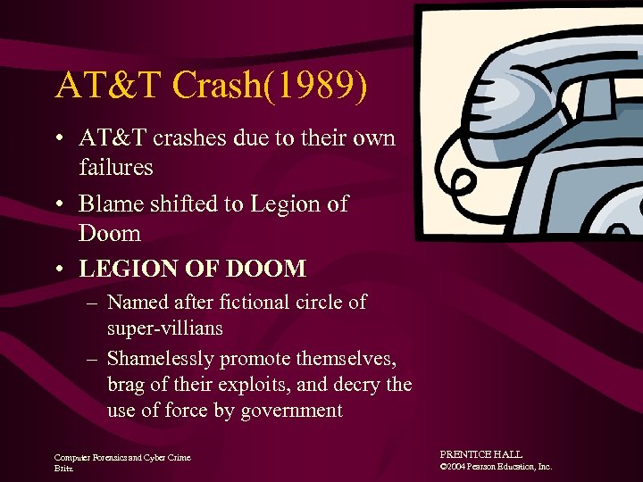 AT&T Crash(1989) • AT&T crashes due to their own failures • Blame shifted to