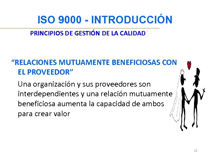 ISO 9000 - INTRODUCCIÓN PRINCIPIOS DE GESTIÓN DE LA CALIDAD “RELACIONES MUTUAMENTE BENEFICIOSAS CON