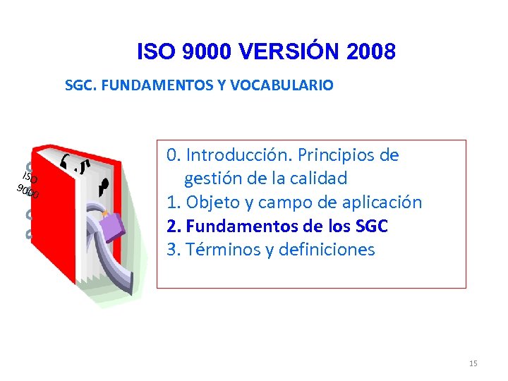 ISO 9000 VERSIÓN 2008 SGC. FUNDAMENTOS Y VOCABULARIO ISO 900 0 0. Introducción. Principios