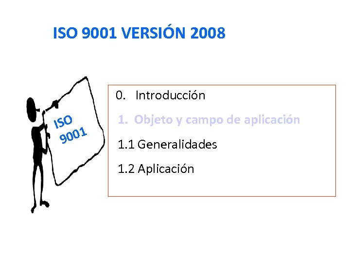 ISO 9001 VERSIÓN 2008 0. Introducción ISO 001 9 1. Objeto y campo de