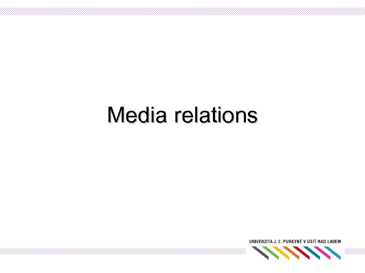 Media relations 