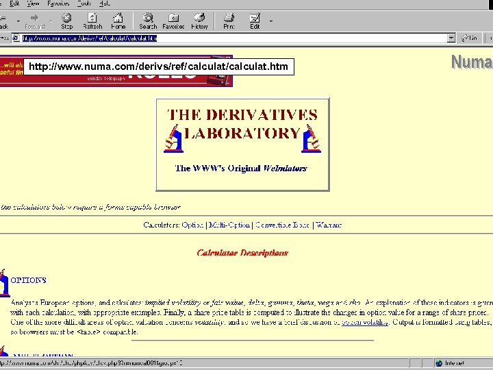 http: //www. numa. com/derivs/ref/calculat. htm Copyright © 2002 Ian H. Giddy Structured Finance 8