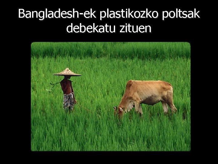 Bangladesh-ek plastikozko poltsak debekatu zituen 