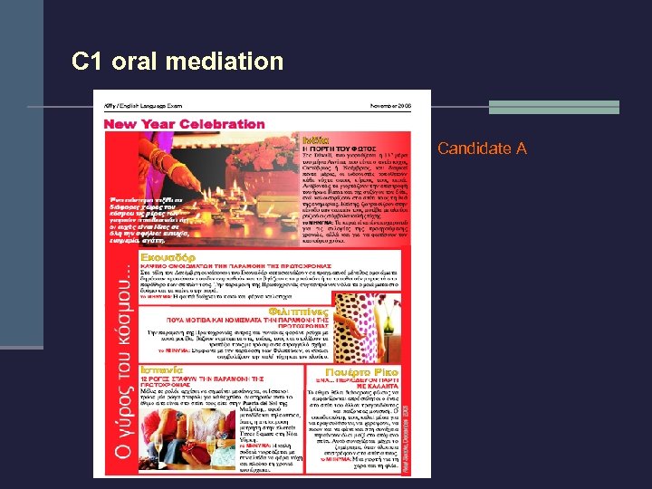 C 1 oral mediation Candidate A 