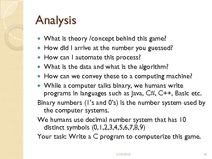 Analysis What is theory /concept behind this game? How did I arrive at the