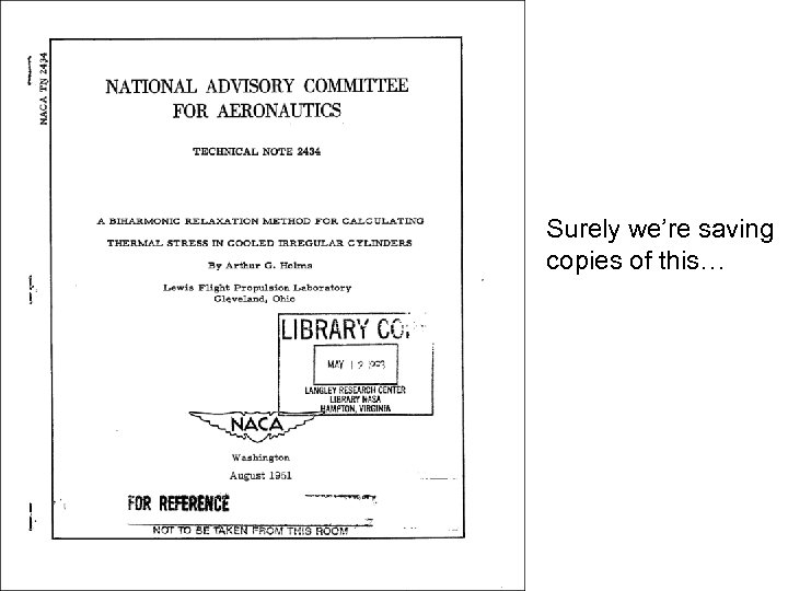 Surely we’re saving copies of this… 