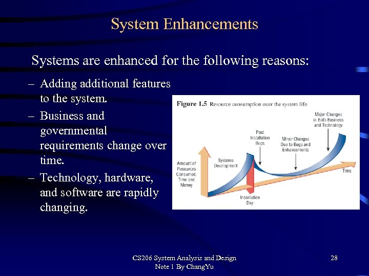 System Enhancements Systems are enhanced for the following reasons: – Adding additional features to