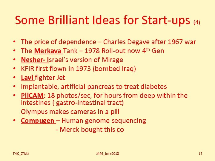 Some Brilliant Ideas for Start-ups (4) The price of dependence – Charles Degave after