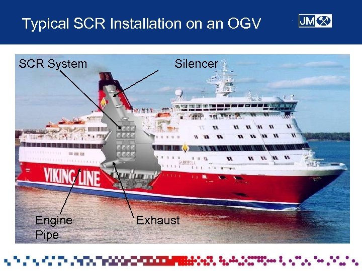 Typical SCR Installation on an OGV SCR System Engine Pipe Silencer Exhaust 