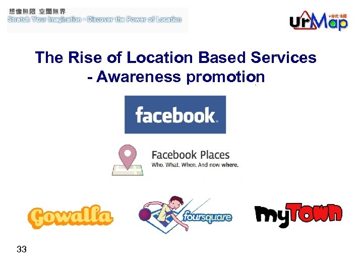 The Rise of Location Based Services - Awareness promotion 33 